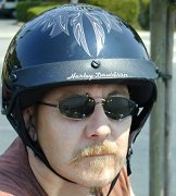 Nick in his Harley Helmet