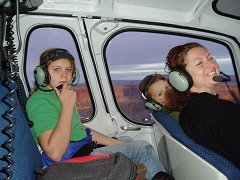 Inside the Chopper flying through the Grand Canyon