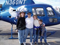 Family at the Chopper on Vegas Airport