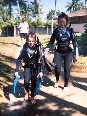 Henry and Helen in Scuba gear 