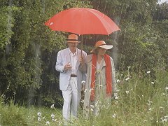 David & Tina Crowther with Red Umbrella