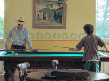 Andrew & Henry play French billiards