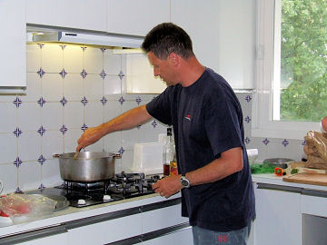 Simon prepares the Moroccan Chicken
