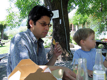 Hemant and Leo in the shade