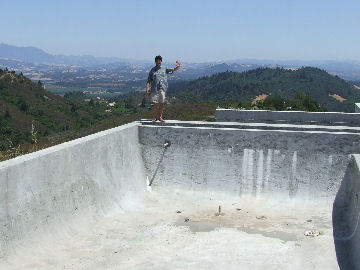 Hemant surveys the empty pool