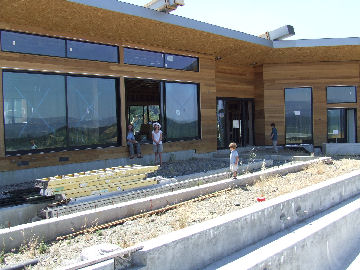 Construction work in the front yard