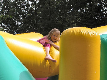 Anoushka on the inflatable