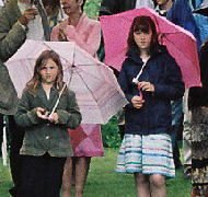Girls with pastel parasols