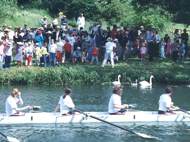 Rowing Crew Watches the Spectators