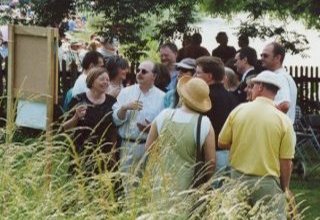 Group around the Bumps score board
