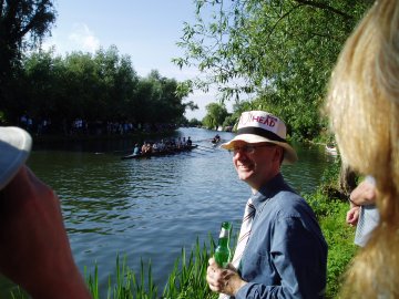 Simon basking in the sunny hope that Catz will go Head...