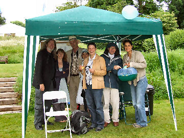 It's drier under the gazebo