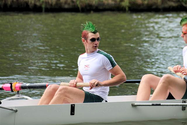 Girton Men sport a mohican in college colours