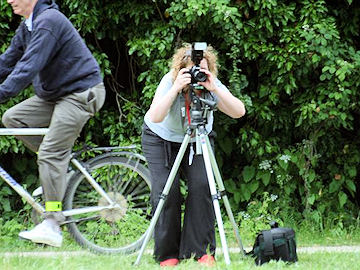 Siobhan Malone on the opposite river bank
