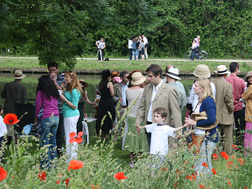 Gathering for the group photo