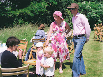 The Weatherley family look out over the terraces