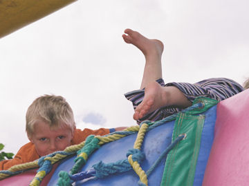 Eyeing us from the top of the castle