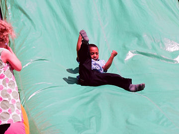 Daniel on the slide