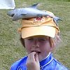 Luki in her shark hat